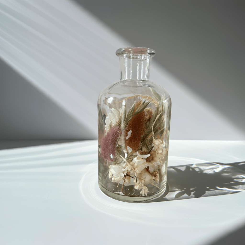 Glas mit getrockneten Blumen - GRAYSS FASHION
