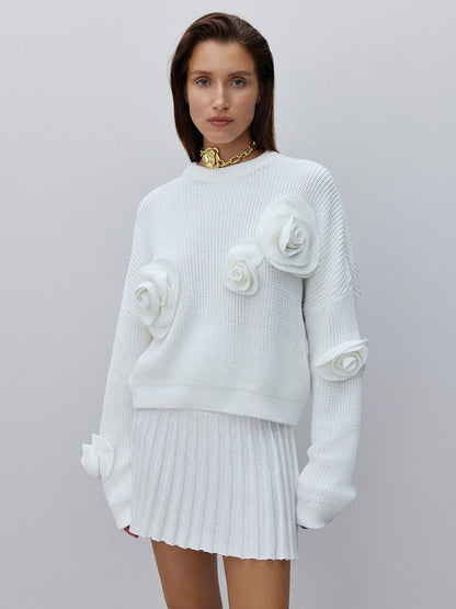 Oversize Pullover mit Blumen von Nenya - GRAYSS FASHION