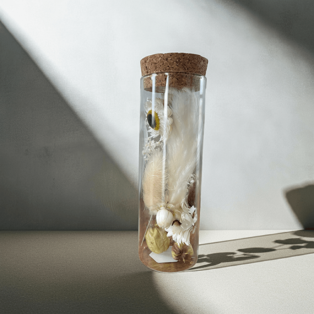 Zylinder mit getrockneten Blumen - GRAYSS FASHION