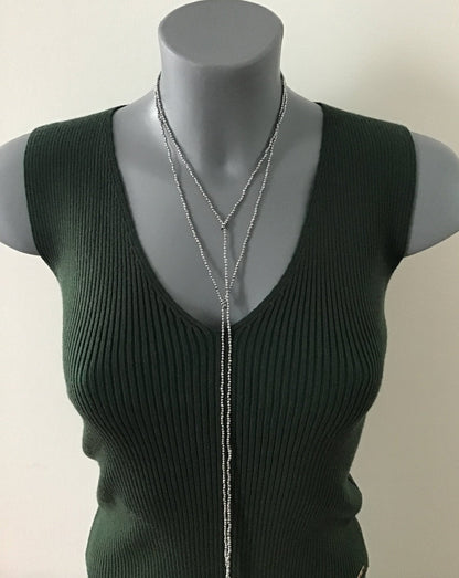 Halskette Hämatit silber oder grau - GRAYSS FASHION