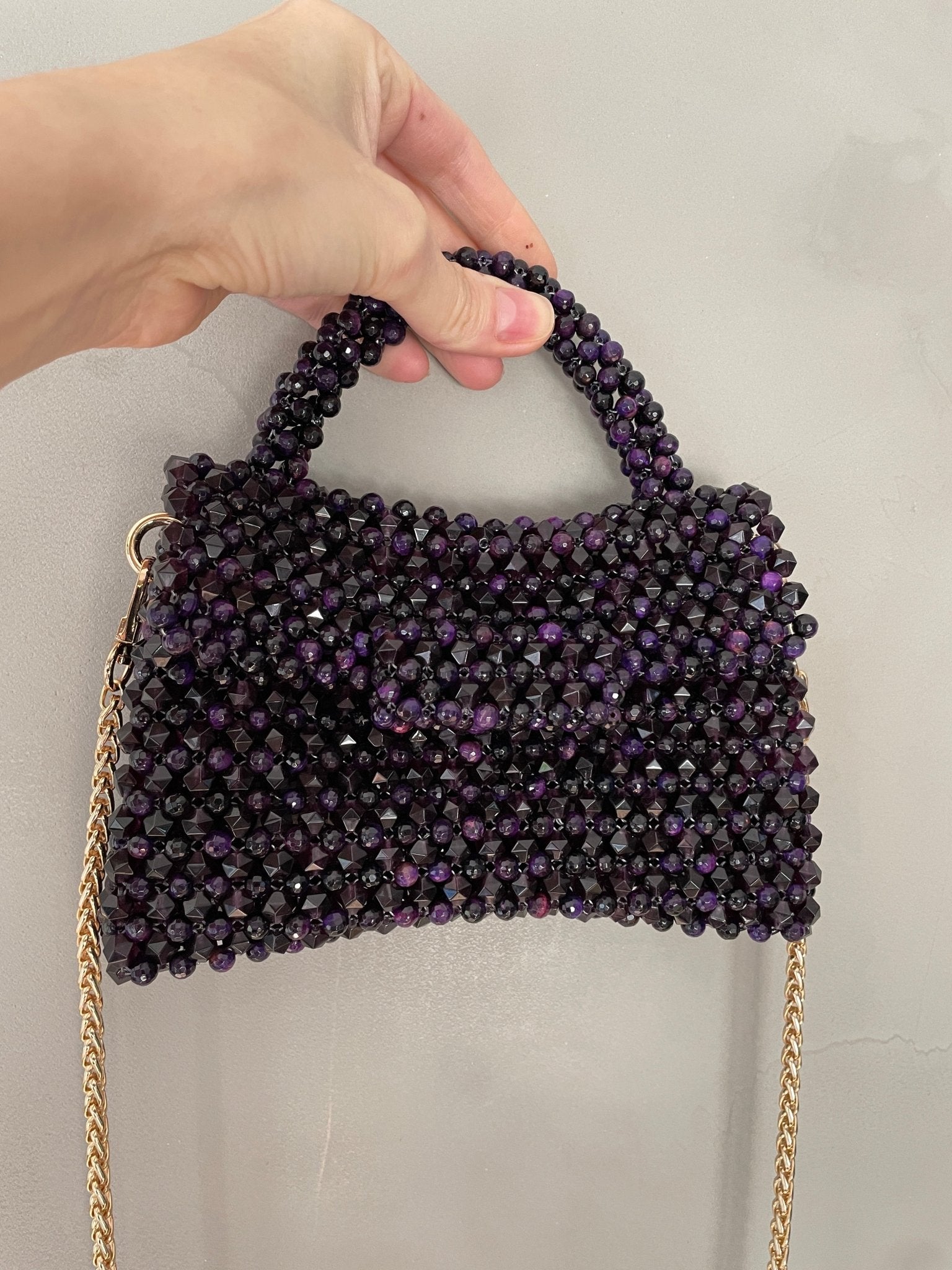 Handtasche aus Amethyst violett - GRAYSS FASHION & HOME