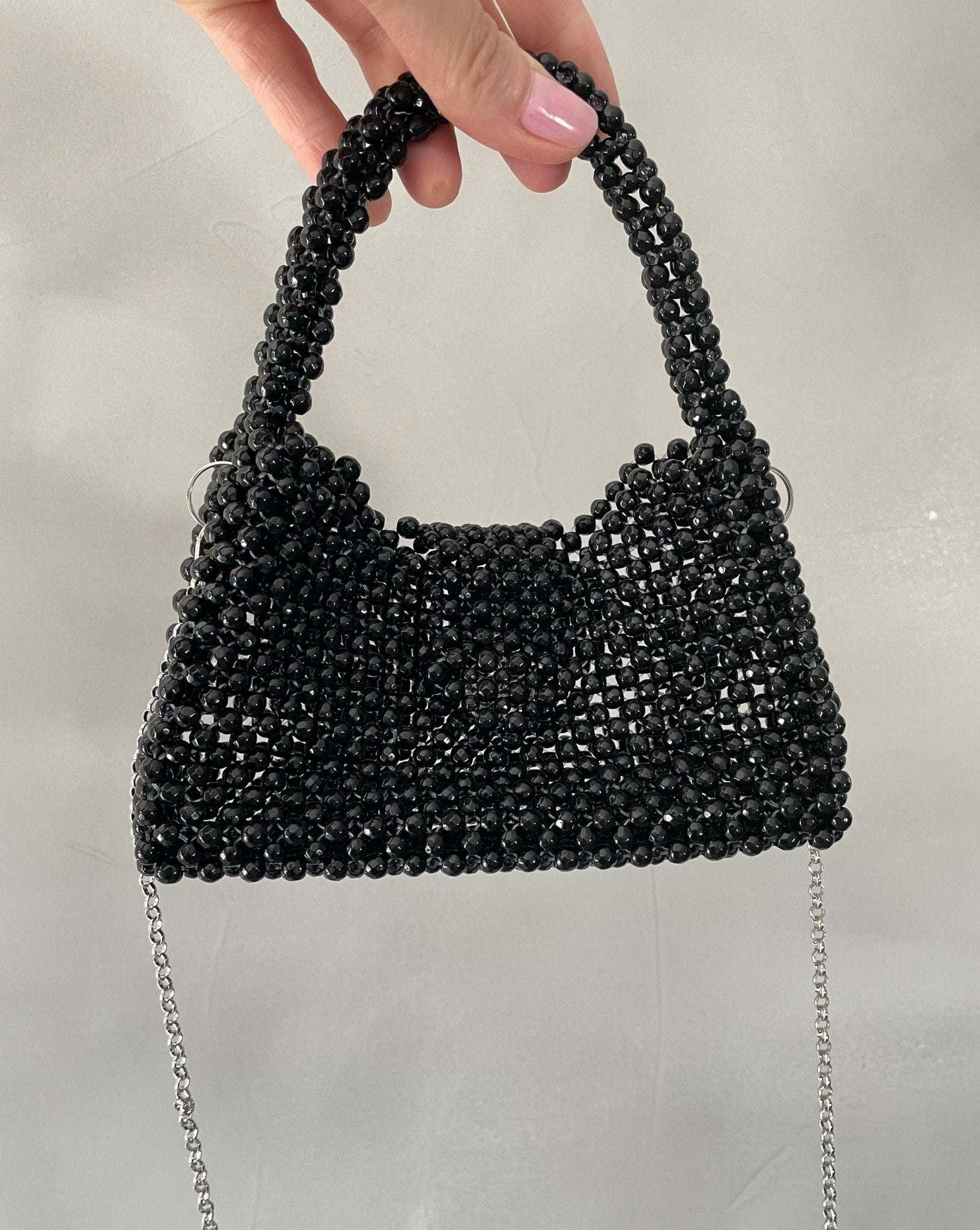 Handtasche aus Onyx schwarz - GRAYSS FASHION & HOME