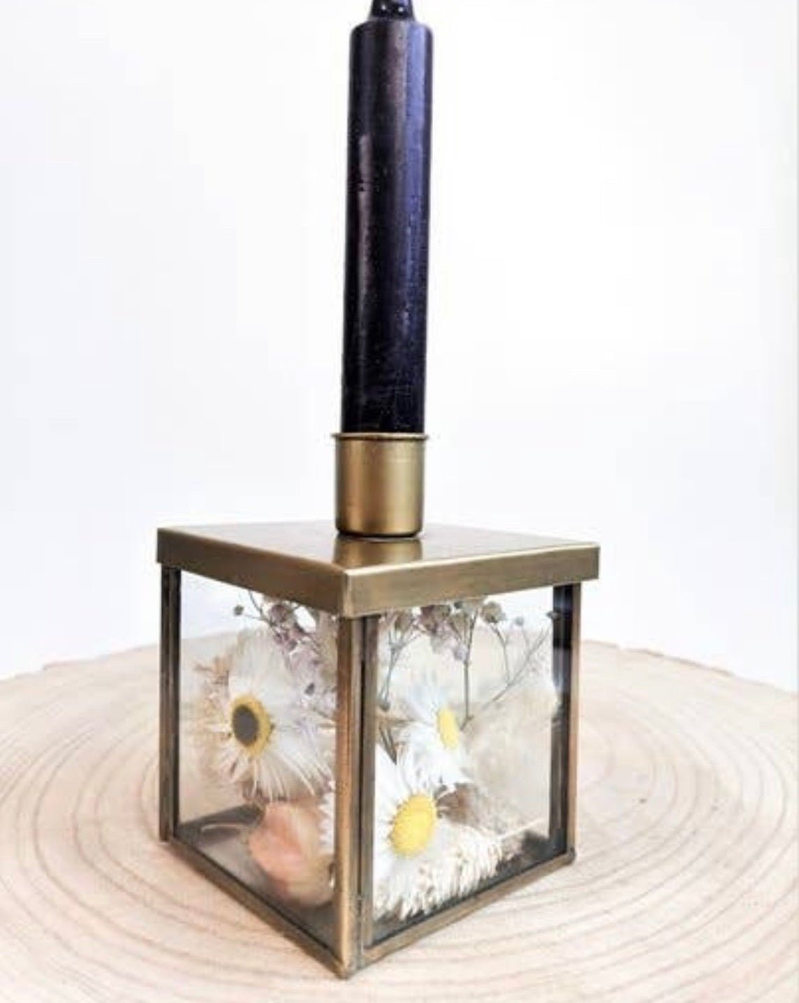 Kleine Vitrine mit Kunstblumen - GRAYSS FASHION & HOME