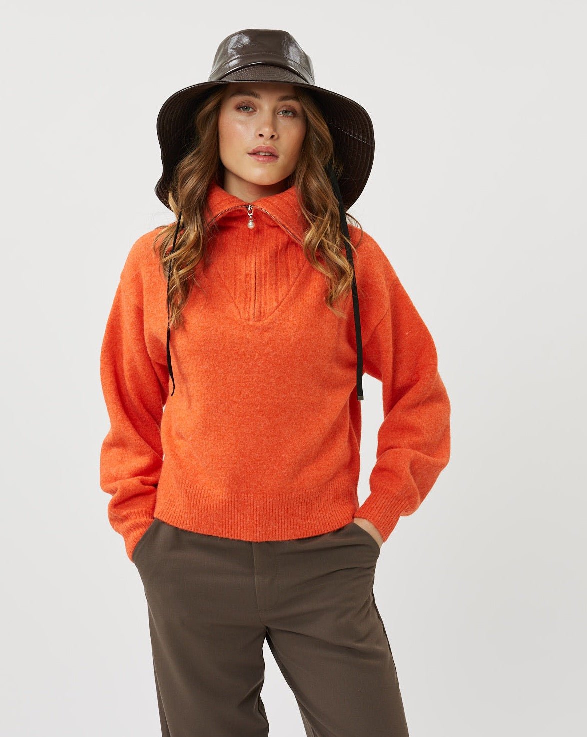 Moves Pullover orange - GRAYSS FASHION