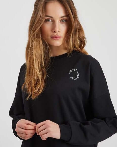 Moves Sweatshirt lang drei Farben - GRAYSS FASHION