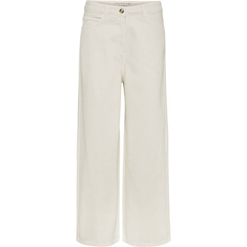 NORR High-Waist-Jeans creme - GRAYSS FASHION