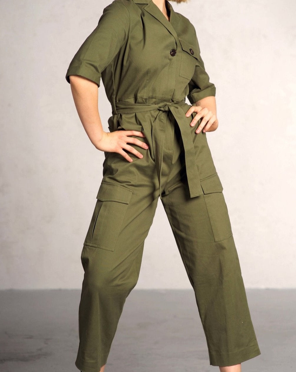 NORR Jumpsuit Linn army - GRAYSS FASHION