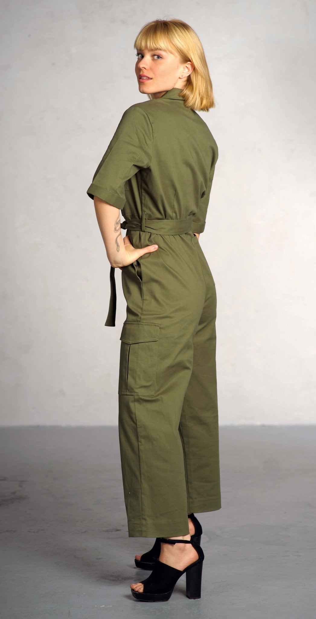 NORR Jumpsuit Linn army - GRAYSS FASHION