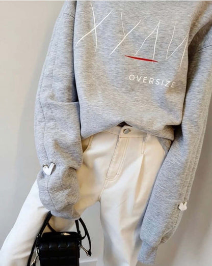 Olga Babich Hoodie oversize in flieder oder grau