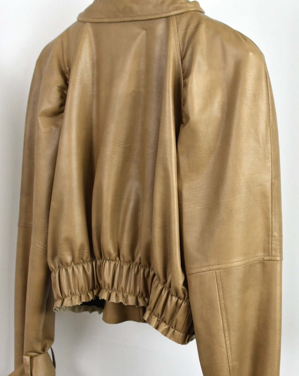 Olga Babich imitation leather jacket cognac, black or white