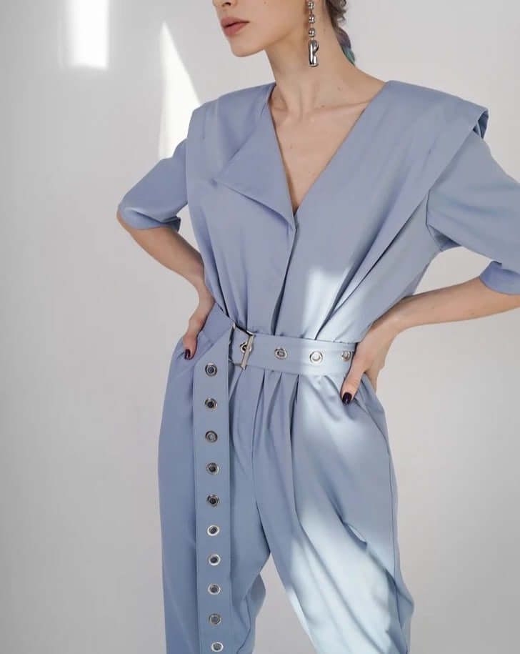 Olga Babich Overall hellblau - GRAYSS FASHION