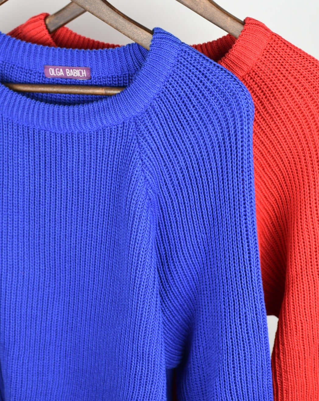 Olga Babich sweater red or blue