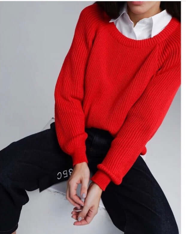 Olga Babich sweater red or blue