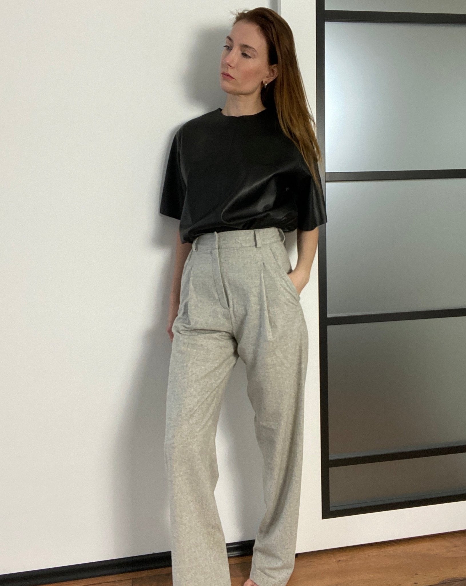 Olga Babich Wollhose grau - GRAYSS FASHION