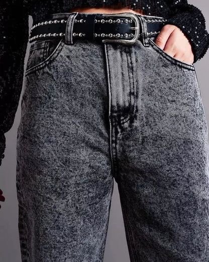 Q2 Mom Jeans schwarz - GRAYSS FASHION