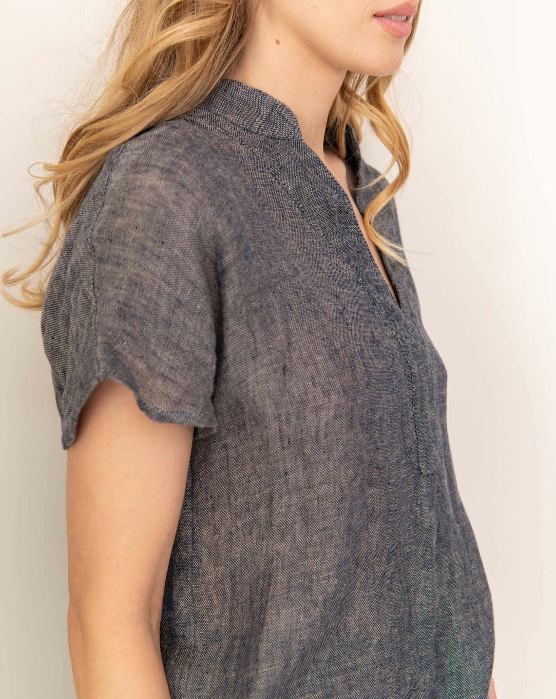 Sauths linen blouse short sleeves